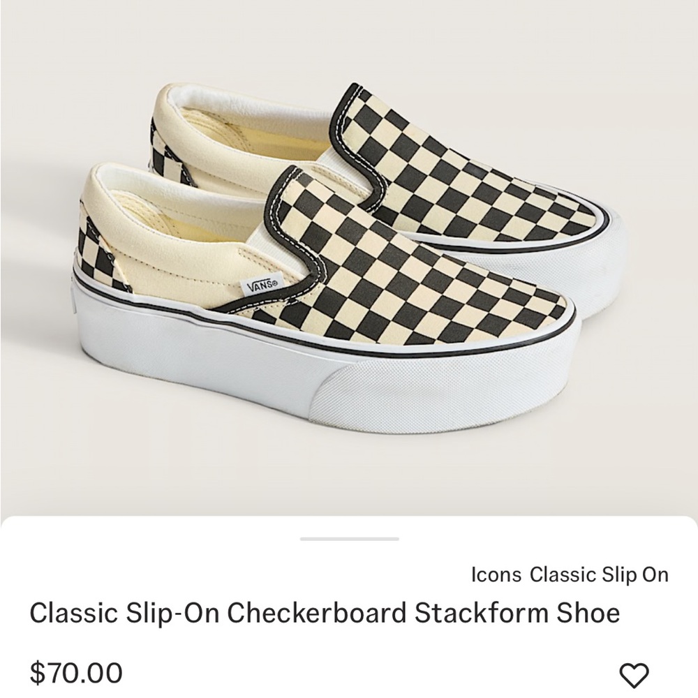 Vans Slip-On Checkerboard Stackform Shoes